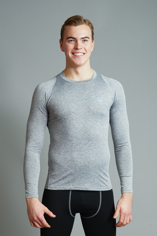 Compression Long sleeve shirt Comp Grey front