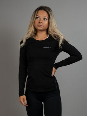 Long sleeve Active black front