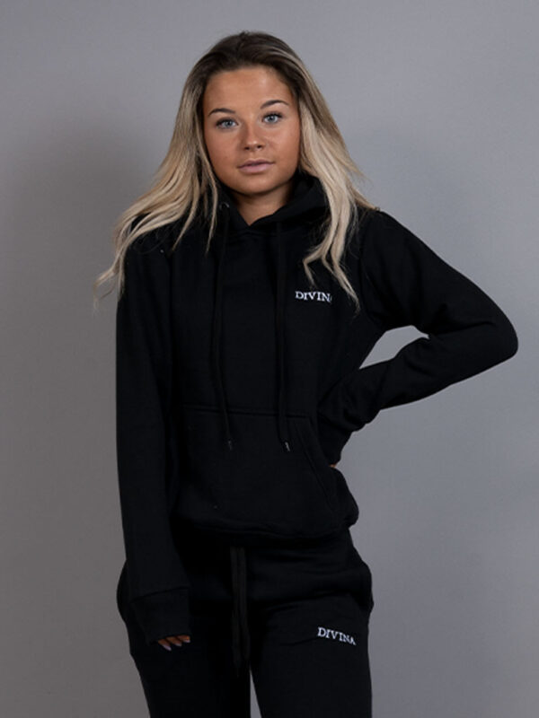 Womens hoodie comfy black front