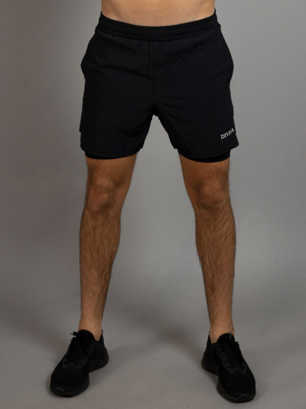 2 in 1 Shorts Fungor Black front