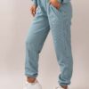 Air ribbed pants turquoise side 2