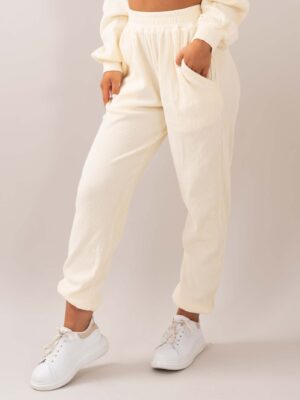 Air ribbed pants white side