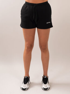Comfy black shorts women front