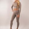 Ribbed seamless Lenis Set Cappuccino side