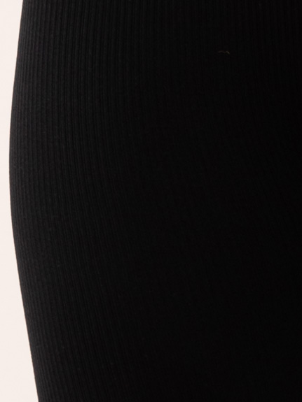 Ribbed Seamless Novi Black Tights Detail Fabric